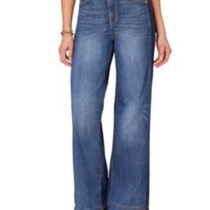 Democracy Ab Solution Sky High Rise Wide Leg Jeans Stretch Comfort 12